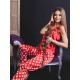 Pijama Luxury Lia din Satin Dots Red&White 