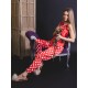 Pijama Luxury Lia din Satin Dots Red&White 