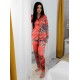 Pijama Luxury din Satin cu vipusca neagra cod PJS403