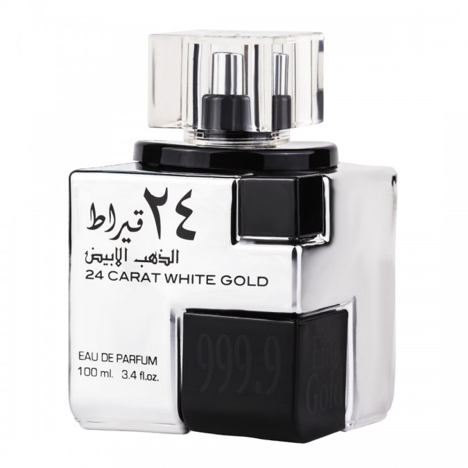 Apa de Parfum 24 Carat White Gold, Lattafa, Barbati - 100ml