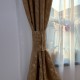 Set 2 draperii din Jacquard, 140x240cm, cu tiv lat, Mustar