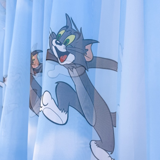Perdea pentru copii din matase - LA COMANDA pe dimensiunile tale, Tom si Jerry